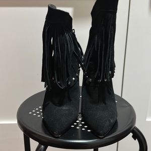 William Rast Fringe Suede Booties